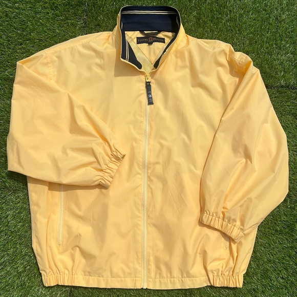 Tommy Hilfiger Golf, Yellow Windbreaker Lightweight Athletic Jacket, Size L - Picture 1 of 9